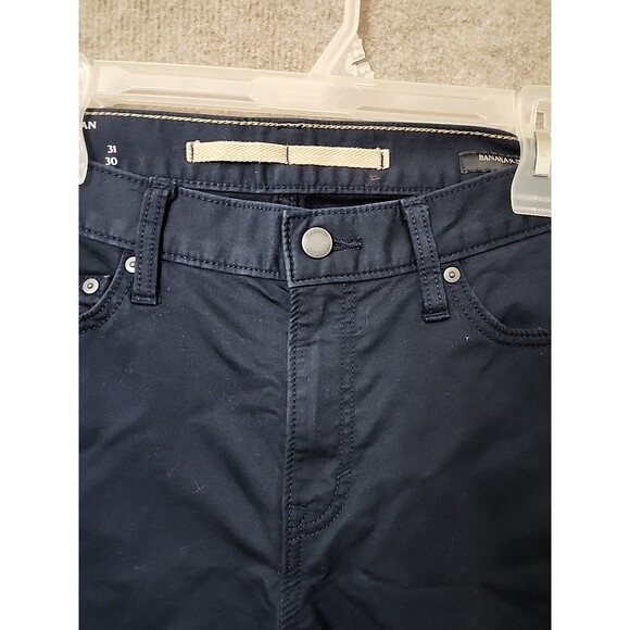 Banana Republic Travel Jean Pants Mens 31x30 Navy Blue Slim Fit Stretch - Picture 4 of 11